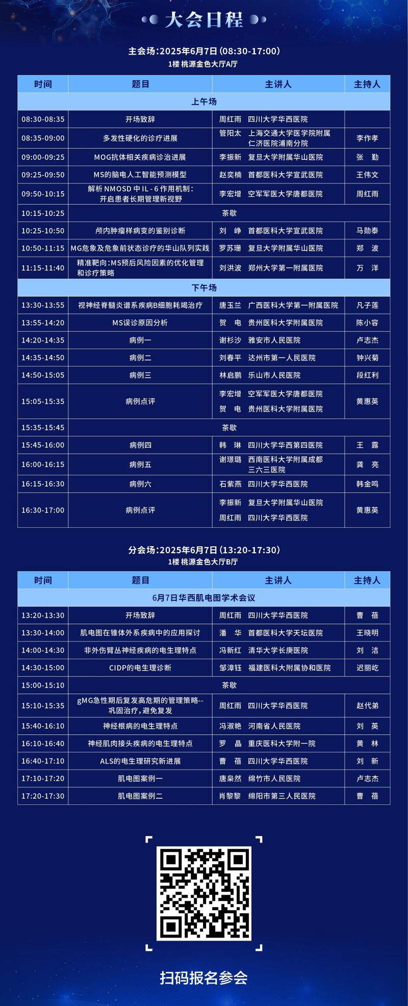 会议速递||神经免疫专业委员会2025年学术年会暨华西肌电图学术会议